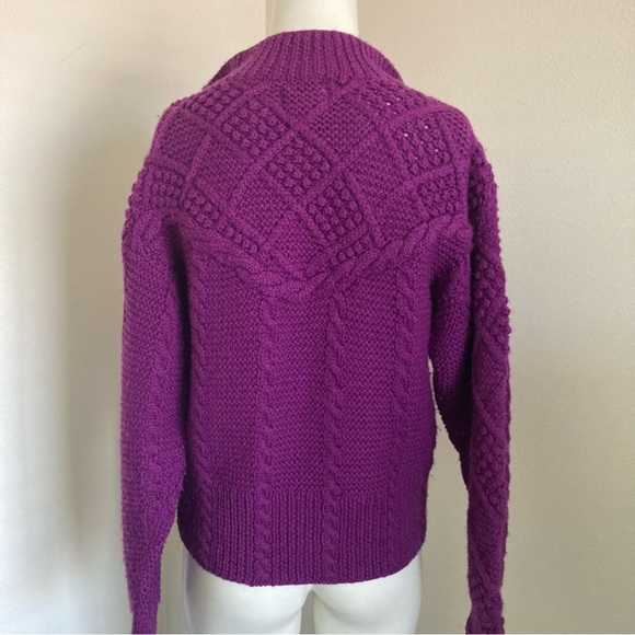 Vintage EIR Sun Valley Handknit Cable-knit Wool Pullover Sweater Sz M - Picture 10 of 10